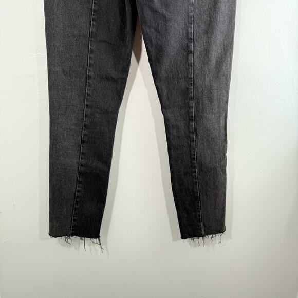 Abercrombie & Fitch The Mom High Rise Slim Leg Black Front Seam 00 Curve Love - Picture 6 of 9